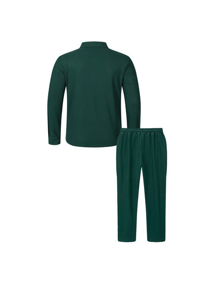 Men’s Casual Bomber Jacket & Pants 2-Piece Set