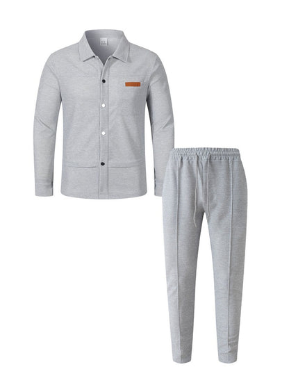 Men’s Casual Bomber Jacket & Pants 2-Piece Set