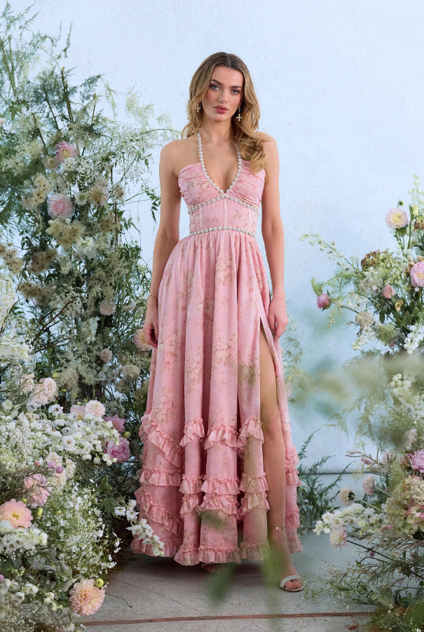 Elegant Printed Camisole Dress