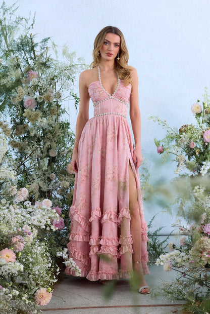 Elegant Printed Camisole Dress