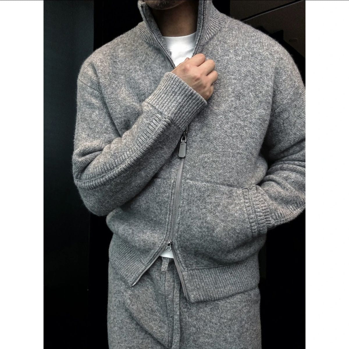 Cozy Double-Zip Knit Set