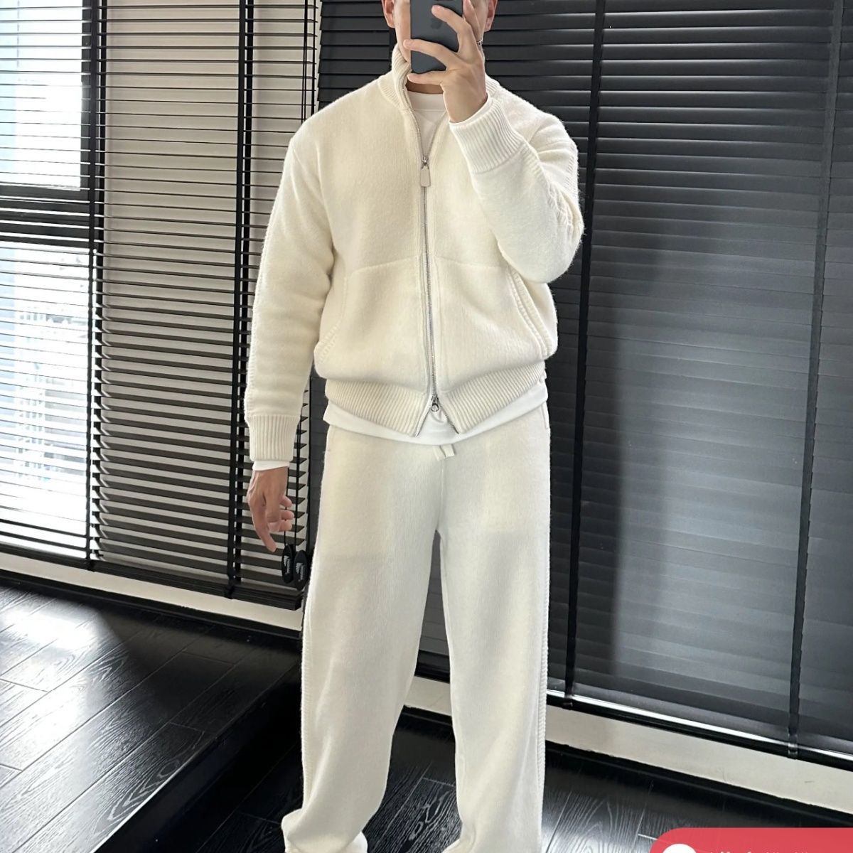 Cozy Double-Zip Knit Set