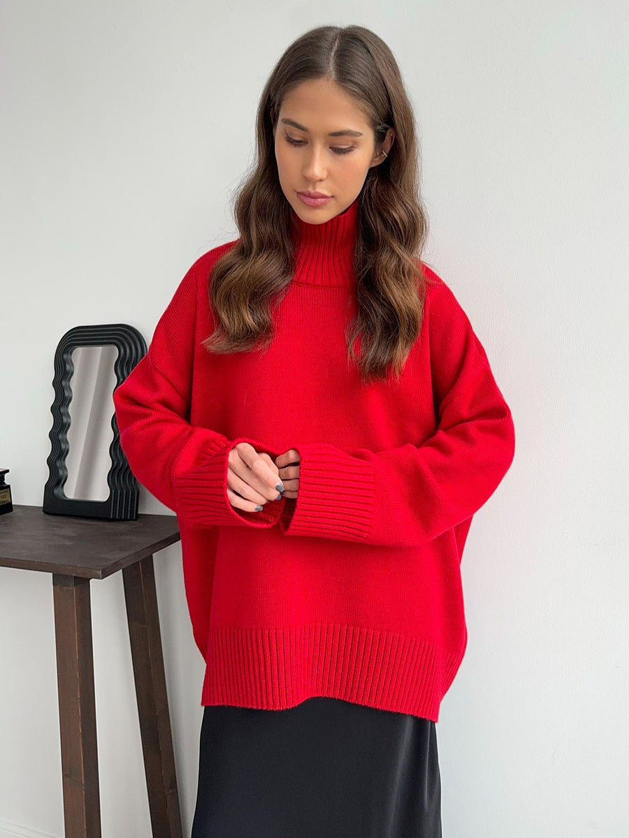 Minimalist Basic Turtleneck Sweater