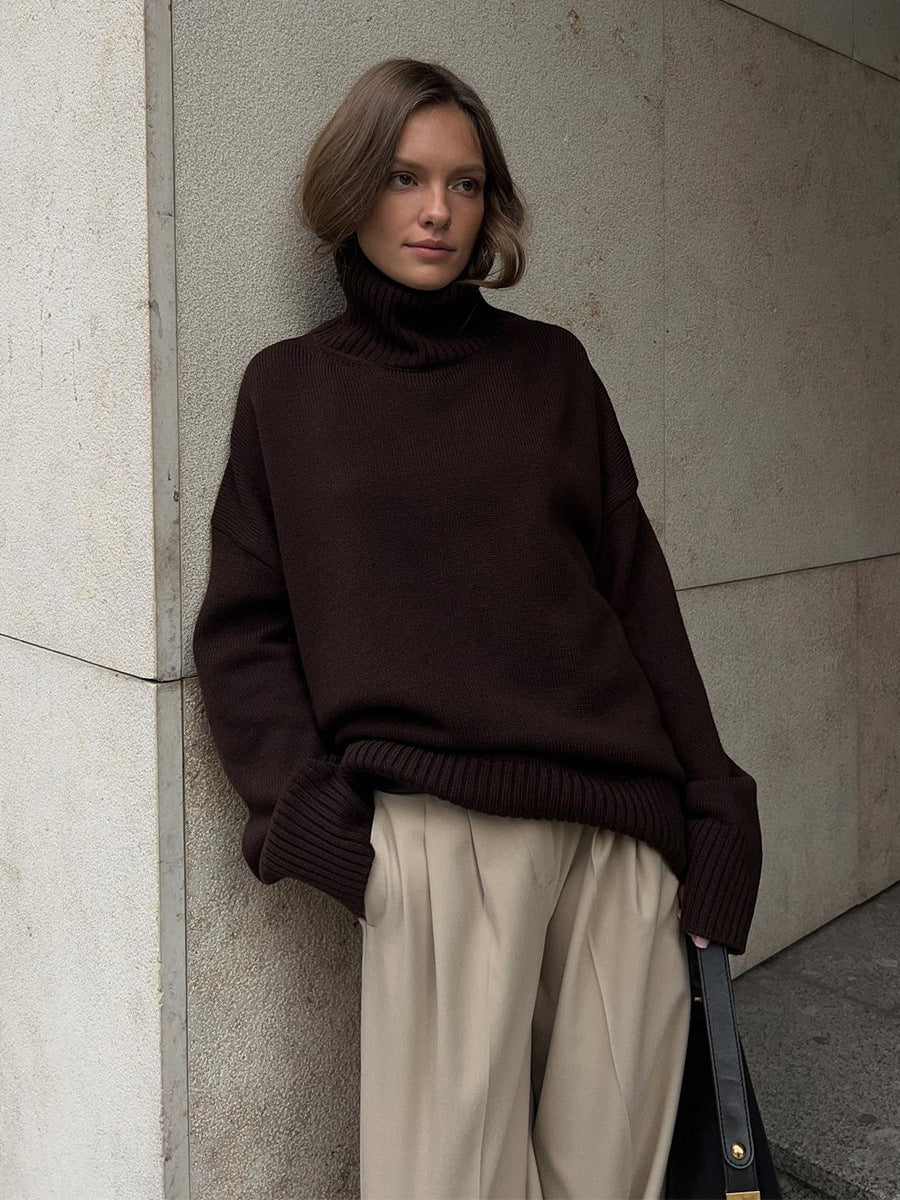Minimalist Basic Turtleneck Sweater