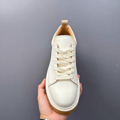 Fashionable Genuine Leather Versatile Chunky Sole Trendy Skate Shoes