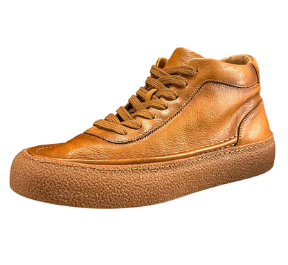 Retro Handcrafted Cowhide Casual Skate Shoes
