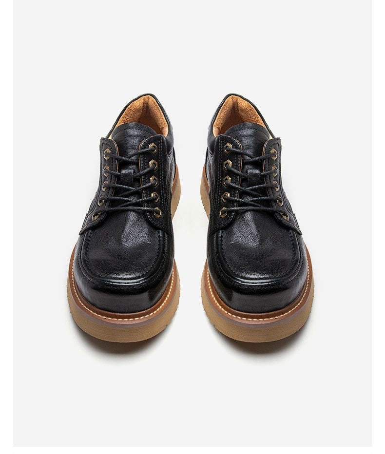 Handcrafted Vintage Lace-Up Soft-Sole Casual Business Leather Shoes