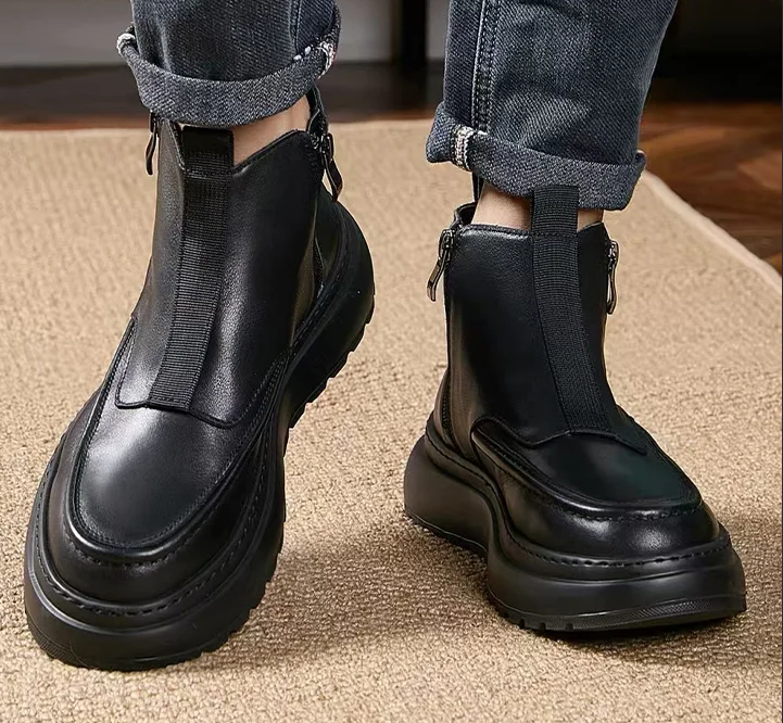 Handmade Retro Fashion Casual Fleece-Lined Ankle Boots