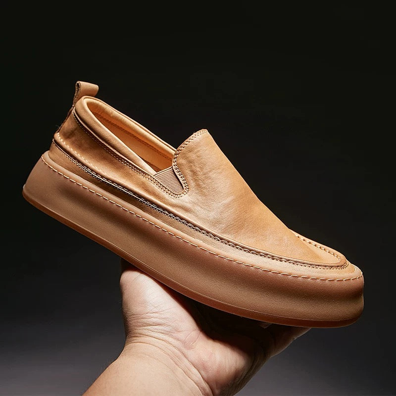 Genuine Leather Slip-On Low-Top Soft-Sole Trendy Versatile Loafers