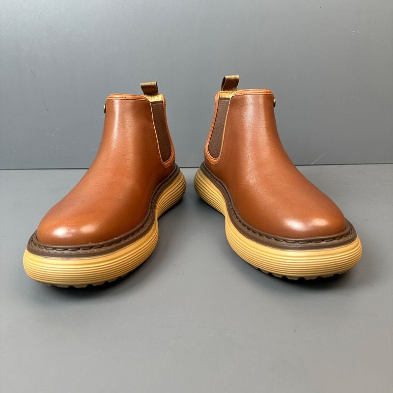 Handcrafted Vintage Leather High-Top Boots with Foot-Covering Design Handmade British-Style Dr. Martens Boots