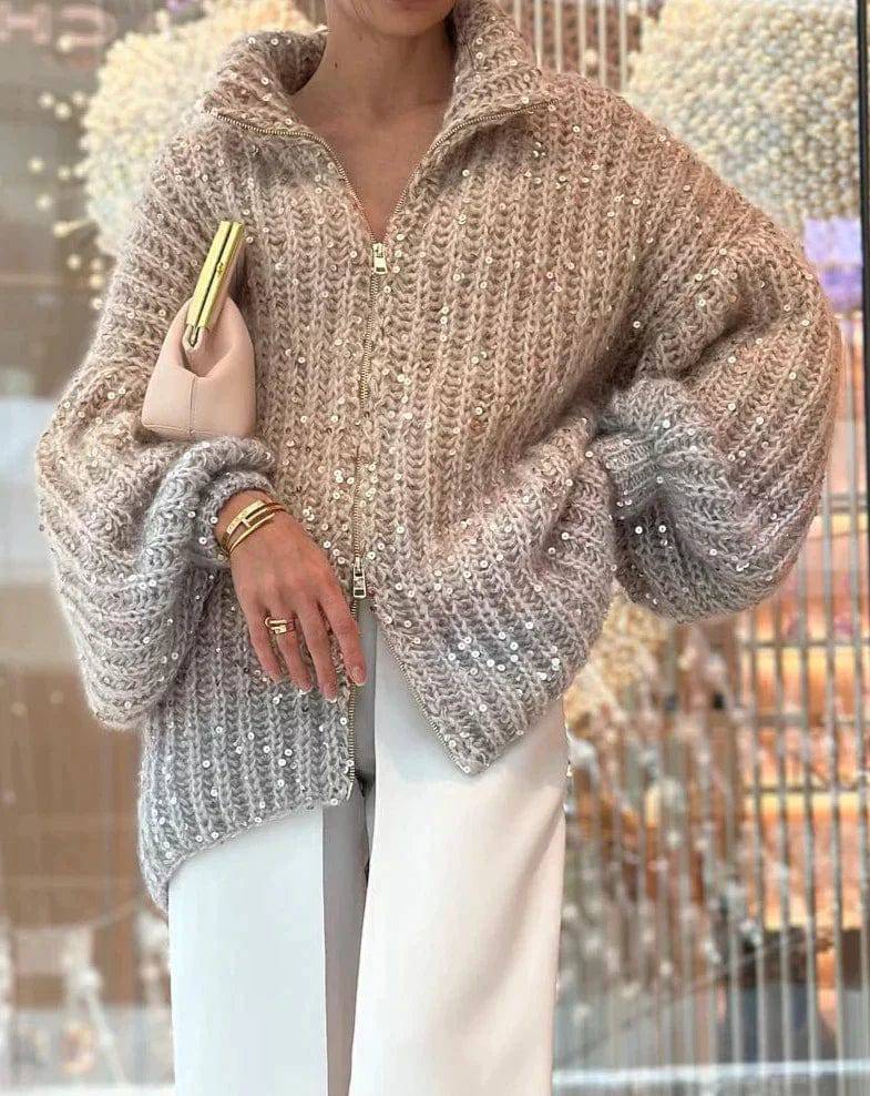 Luxe Zip Knit Cardigan