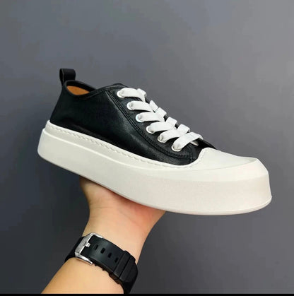 Handcrafted Retro-Inspired Casual Slip-On Sneakers with Height-Boosting Soft Soles for All-Day Comfort Available in Six Colors