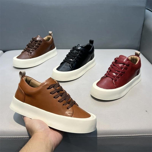 Solid-Color Breathable Low-Top Casual Sneakers