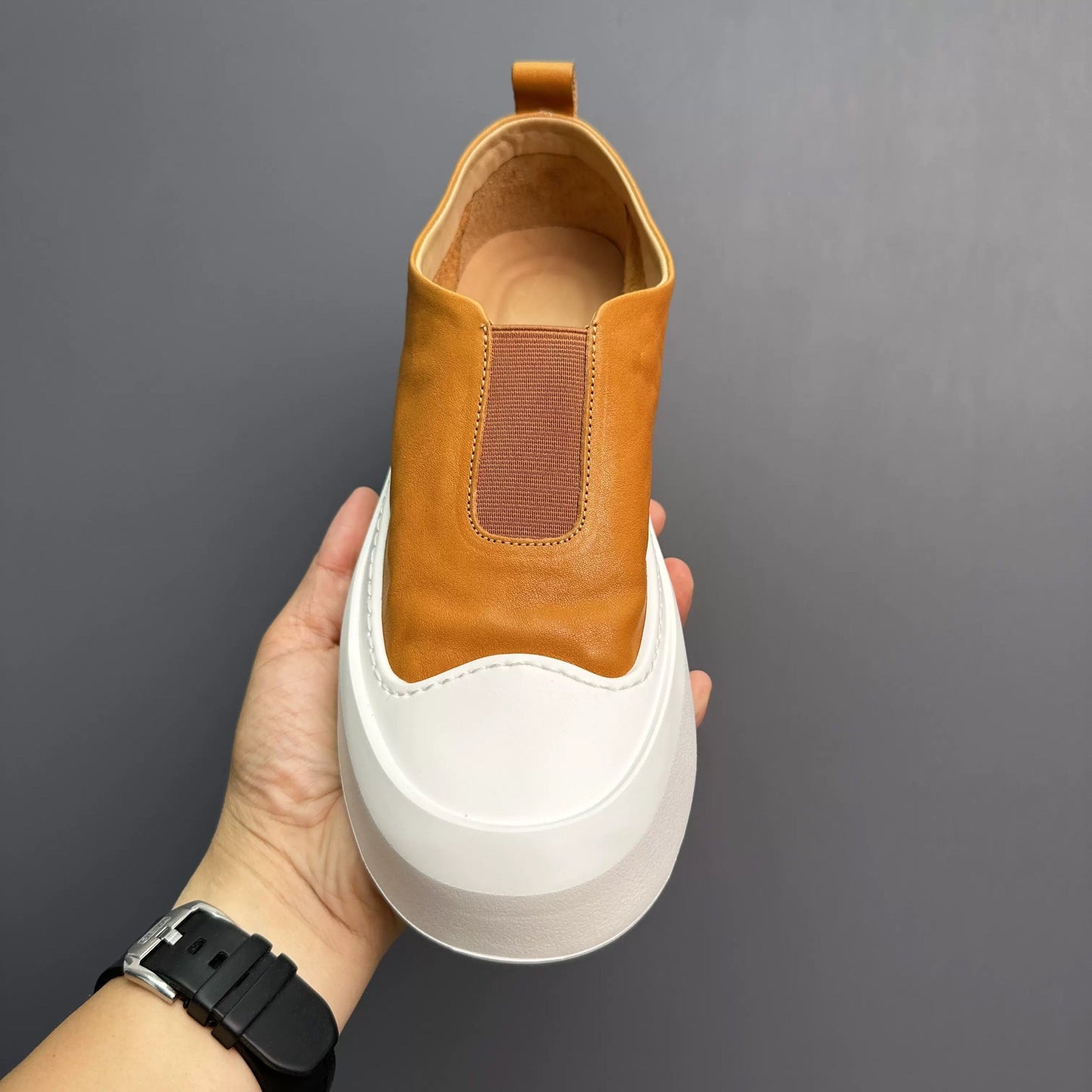 Handcrafted Vintage Slip-On Fashionable Low-Top Sneakers