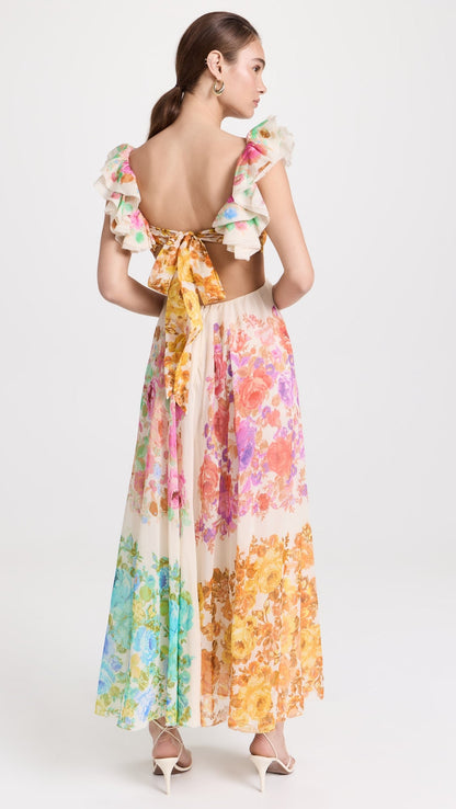 Stylish Frill Midi Dress