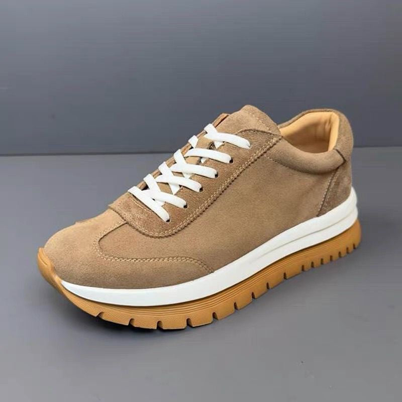 Autumn/Winter Handcrafted Vintage Fashion Versatile Soft Leather Exfoliating Casual Athletic Leather Shoes