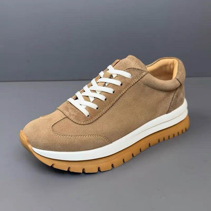 Autumn/Winter Handcrafted Vintage Fashion Versatile Soft Leather Exfoliating Casual Athletic Leather Shoes