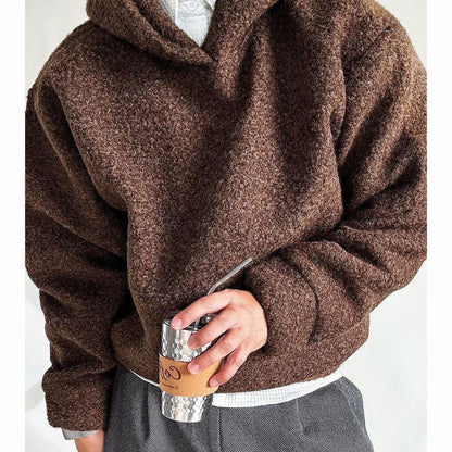Autumn-Winter Fragrant Breeze Warm Textured Oversized Casual Hoodie