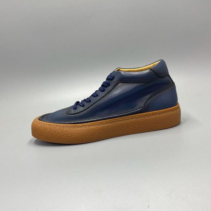 Retro Handcrafted Cowhide Casual Skate Shoes