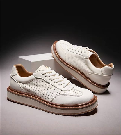 Handmade Retro New Casual Skate Shoes Fashion Breathable Softsole Leather Shoes