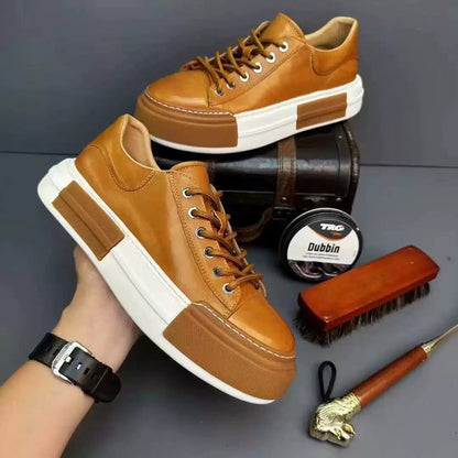 Retro Horsehide Casual Shoes | low-top Sneakers