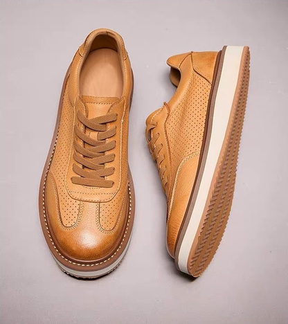 Handmade Retro New Casual Skate Shoes Fashion Breathable Softsole Leather Shoes