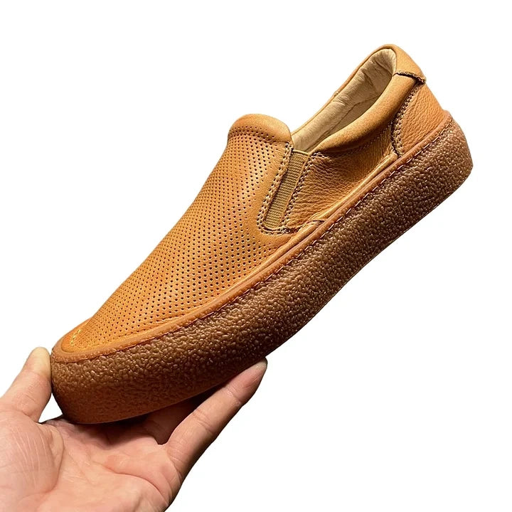 Handcrafted Vintage Minimalist Fashionable Versatile Lace-Up Casual Sneakers