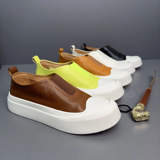 Handcrafted Vintage Slip-On Fashionable Low-Top Sneakers