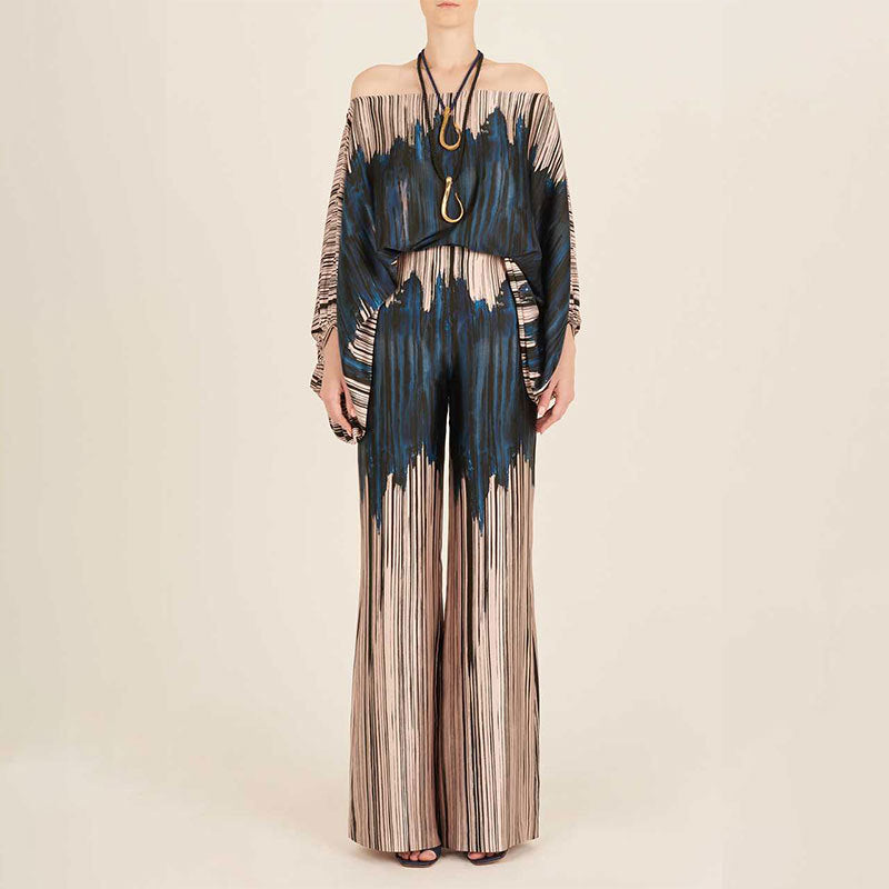 Effortless Confidence Batwing Sleeve & Wide-Leg Pants Set