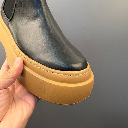 Genuine Leather Vintage Slip-On Handcrafted High-Top British-Style Dr. Martens Boots