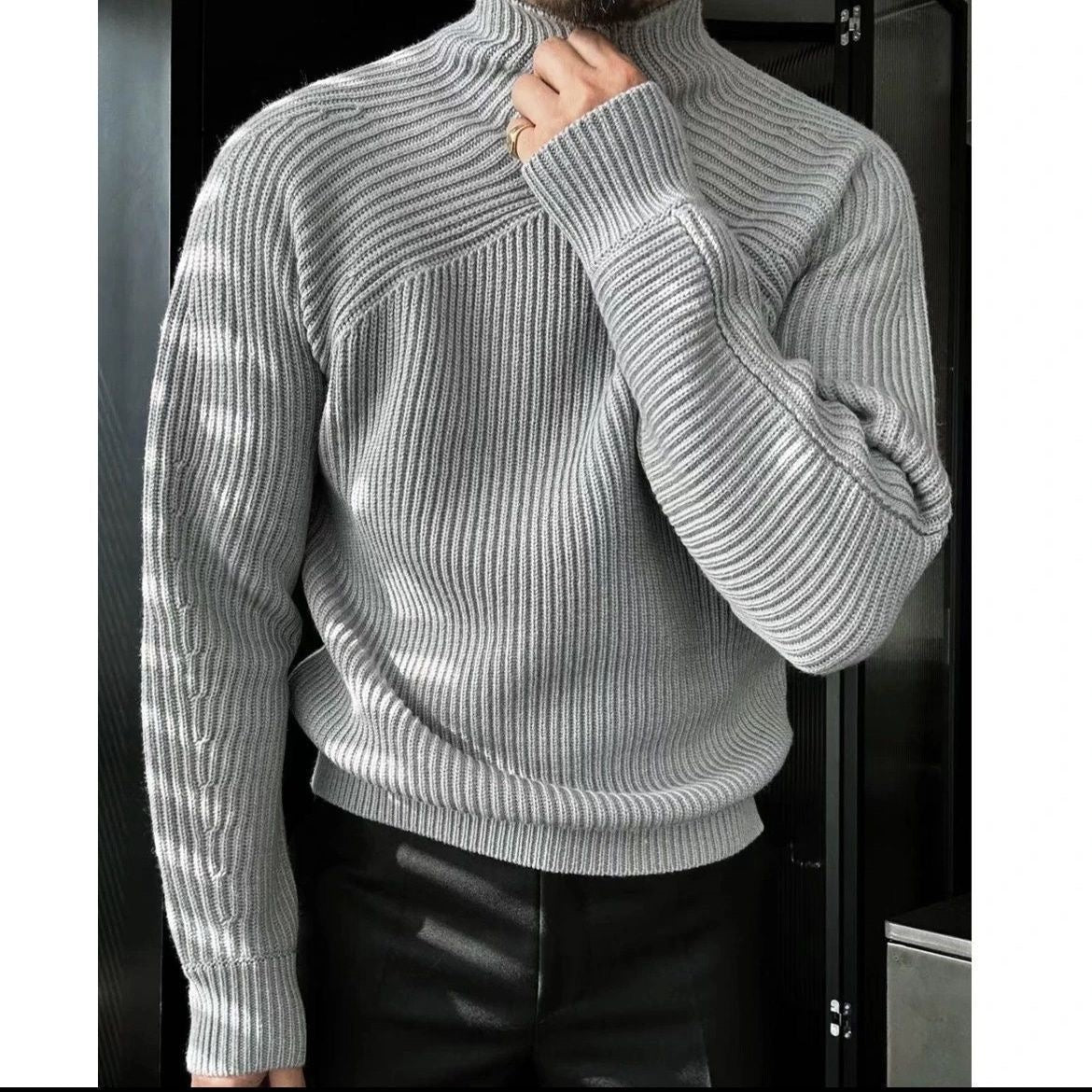 CozyCore High-Neck Thermal Pullover