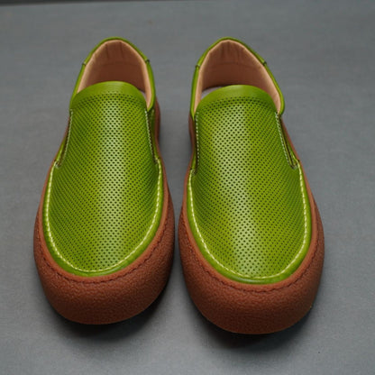 Handcrafted Vintage Minimalist Fashionable Versatile Lace-Up Casual Sneakers