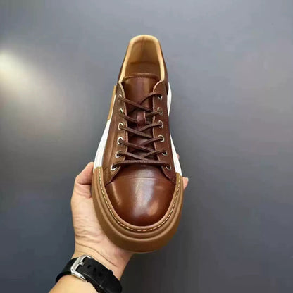 Retro Horsehide Casual Shoes | low-top Sneakers