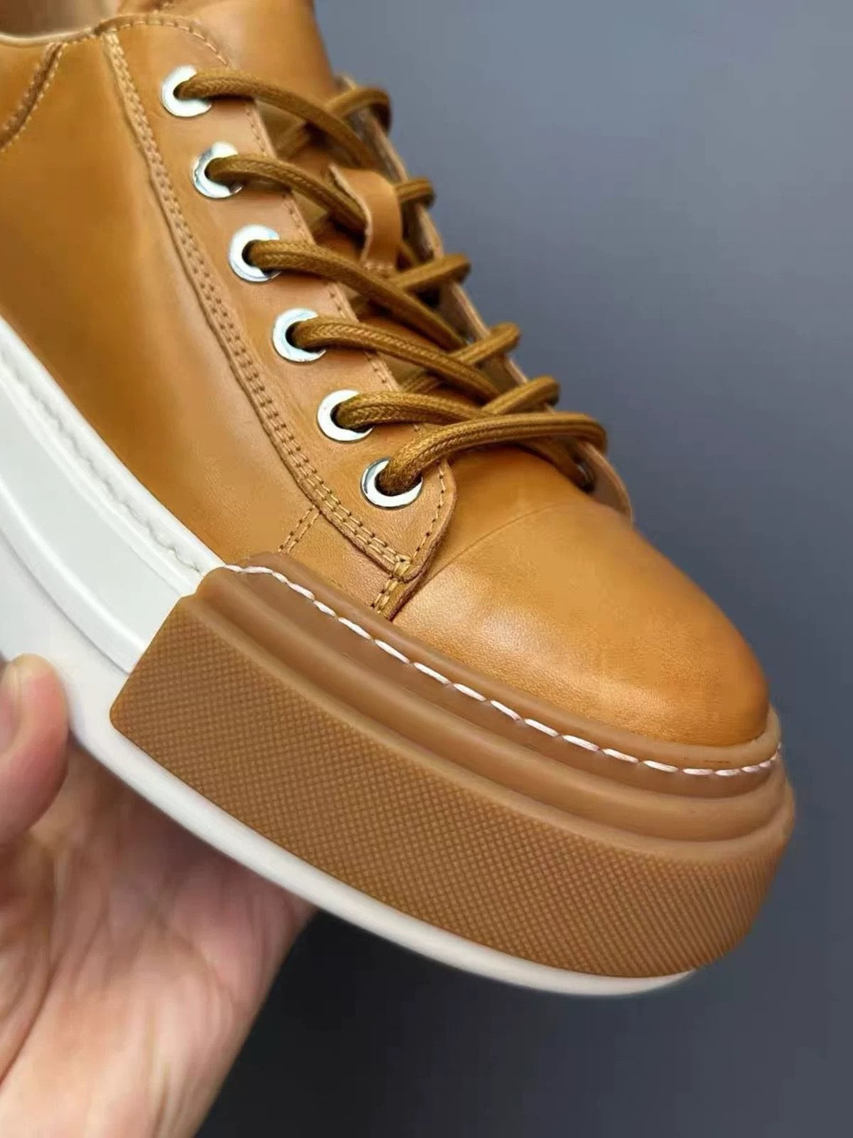 Retro Horsehide Casual Shoes | low-top Sneakers