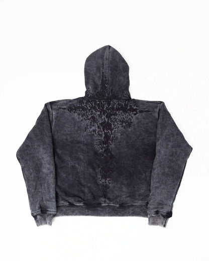 “Half a Million” Embroidery Zip-Up (Black)