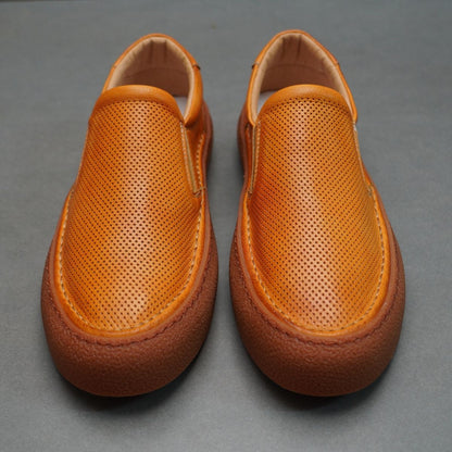 Handcrafted Vintage Minimalist Fashionable Versatile Lace-Up Casual Sneakers