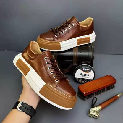 Retro Horsehide Casual Shoes | low-top Sneakers