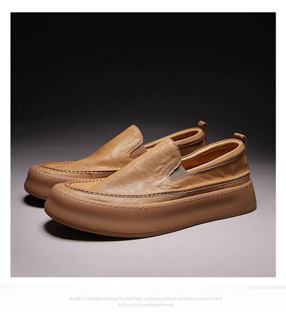 Genuine Leather Slip-On Low-Top Soft-Sole Trendy Versatile Loafers