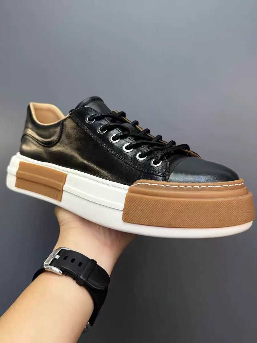 Retro Horsehide Casual Shoes | low-top Sneakers
