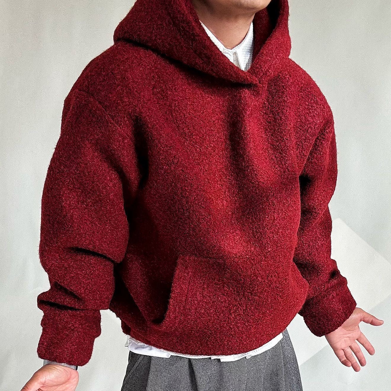 Autumn-Winter Fragrant Breeze Warm Textured Oversized Casual Hoodie