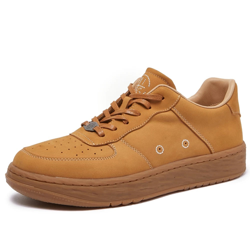 Handcrafted Vintage Niche Horsehide Design Casual Classic Skate Shoes