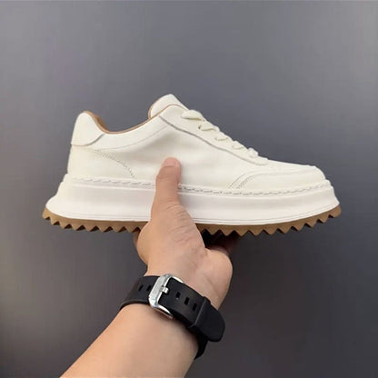Handcrafted Horsehide Soft Thick-Sole Casual Retro Low-Top Sneakers