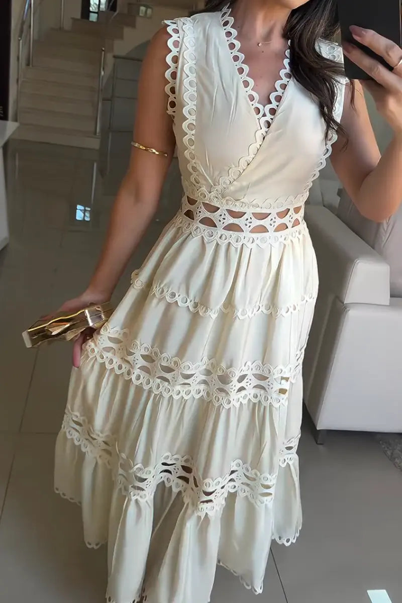 Effortless Grace Timeless Lace Maxi Dress