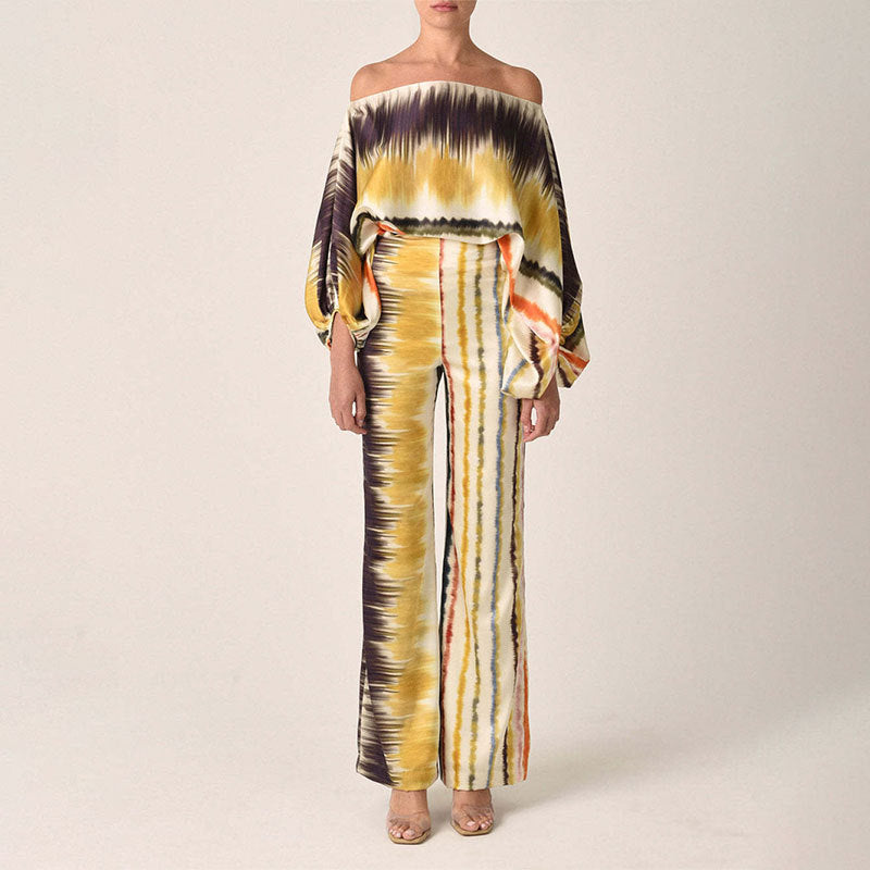 Effortless Confidence Batwing Sleeve & Wide-Leg Pants Set