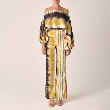 Effortless Confidence Batwing Sleeve & Wide-Leg Pants Set