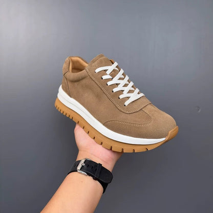 Autumn/Winter Handcrafted Vintage Fashion Versatile Soft Leather Exfoliating Casual Athletic Leather Shoes