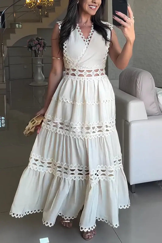 Effortless Grace Timeless Lace Maxi Dress