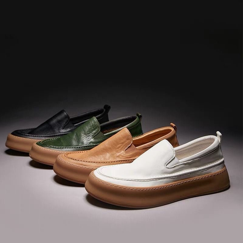 Genuine Leather Slip-On Low-Top Soft-Sole Trendy Versatile Loafers