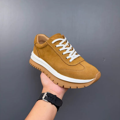 Autumn/Winter Handcrafted Vintage Fashion Versatile Soft Leather Exfoliating Casual Athletic Leather Shoes