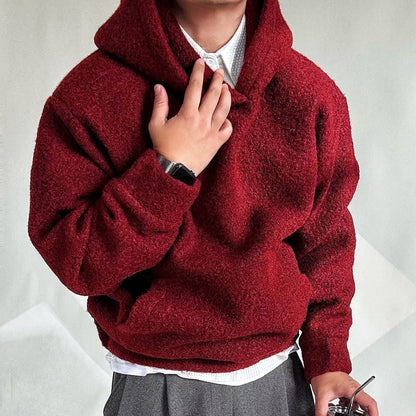 Autumn-Winter Fragrant Breeze Warm Textured Oversized Casual Hoodie